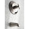 Kingston Brass Tub and Shower Faucet, 2, Wall Mount, Brushed Nickel KB2638DXTO - alternate 2